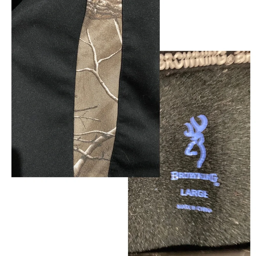 Browning Black and Camo Quarter-Zip Pullover - Picture 4 of 4
